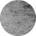 Round Oriental Gray Industrial Rug, urb2831gry