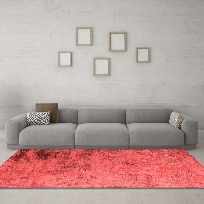 Industrial Red Washable Rugs