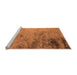 Sideview of Machine Washable Oriental Orange Industrial Area Rugs, wshurb2831org