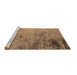 Sideview of Machine Washable Oriental Brown Industrial Rug, wshurb2831brn