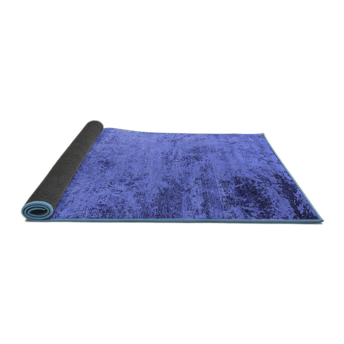 Sideview of Oriental Blue Industrial Rug, urb2831blu