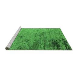 Sideview of Machine Washable Oriental Green Industrial Area Rugs, wshurb2831grn