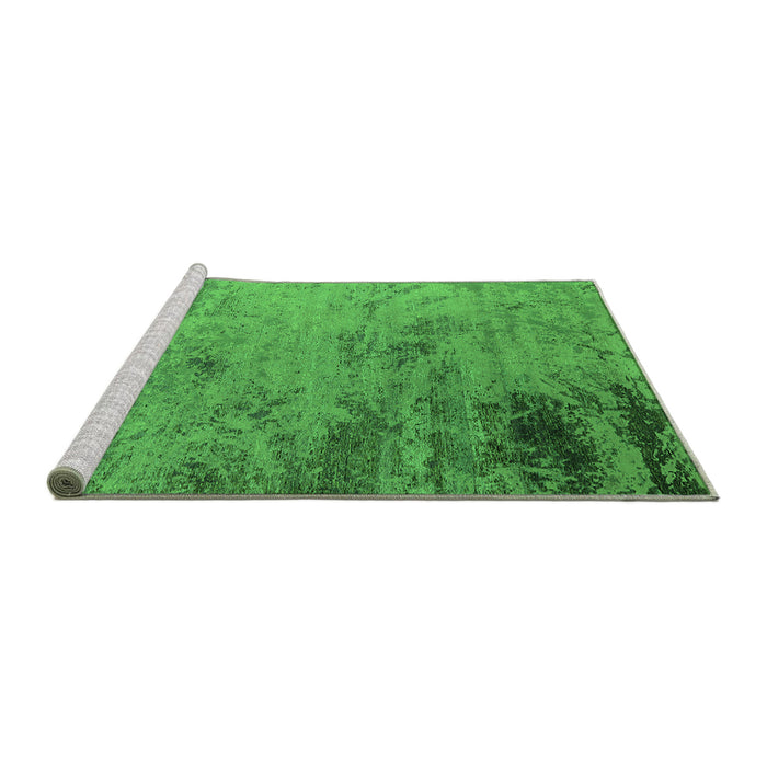 Sideview of Machine Washable Oriental Green Industrial Area Rugs, wshurb2831grn