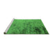 Sideview of Machine Washable Oriental Green Industrial Area Rugs, wshurb2831grn