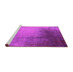 Sideview of Machine Washable Oriental Pink Industrial Rug, wshurb2832pnk