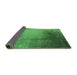 Sideview of Oriental Emerald Green Industrial Rug, urb2832emgrn