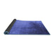 Sideview of Oriental Blue Industrial Rug, urb2832blu