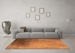 Machine Washable Oriental Orange Industrial Area Rugs in a Living Room, wshurb2832org