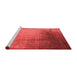 Industrial Red Washable Rugs