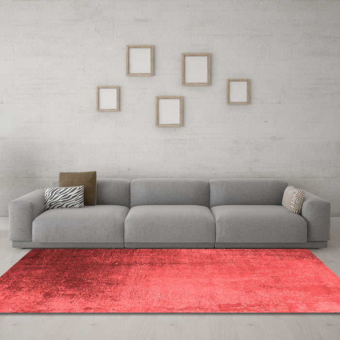 Industrial Red Washable Rugs