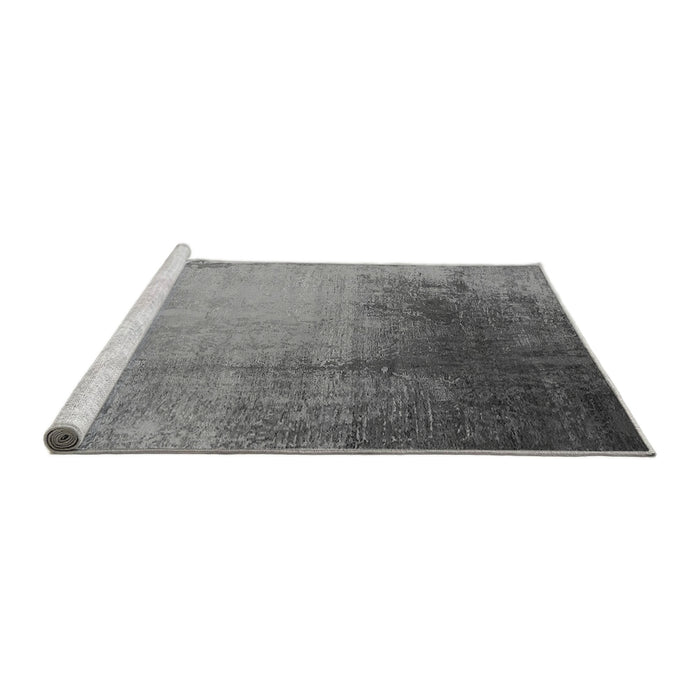 Sideview of Machine Washable Oriental Gray Industrial Rug, wshurb2832gry