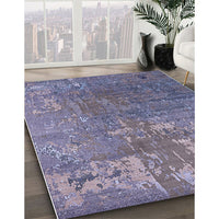 Mid-Century Modern Purple Oriental Rug, urb2833