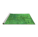 Sideview of Machine Washable Oriental Green Industrial Area Rugs, wshurb2833grn