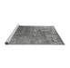 Sideview of Machine Washable Oriental Gray Industrial Rug, wshurb2833gry