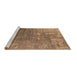 Sideview of Machine Washable Oriental Brown Industrial Rug, wshurb2833brn