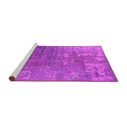 Sideview of Machine Washable Oriental Pink Industrial Rug, wshurb2833pnk