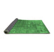 Sideview of Oriental Emerald Green Industrial Rug, urb2833emgrn