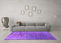 Machine Washable Oriental Purple Industrial Rug, wshurb2833pur