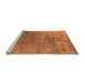 Sideview of Machine Washable Oriental Orange Industrial Area Rugs, wshurb2833org