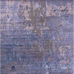 Square Machine Washable Industrial Modern Grape Purple Rug, wshurb2833