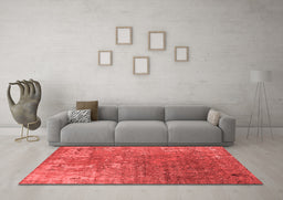 Industrial Red Washable Rugs