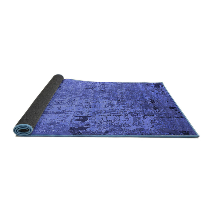 Sideview of Oriental Blue Industrial Rug, urb2834blu