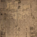 Square Oriental Brown Industrial Rug, urb2834brn