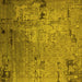 Square Oriental Yellow Industrial Rug, urb2834yw