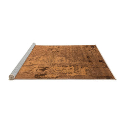 Sideview of Machine Washable Oriental Orange Industrial Area Rugs, wshurb2834org