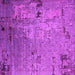 Square Machine Washable Oriental Pink Industrial Rug, wshurb2834pnk