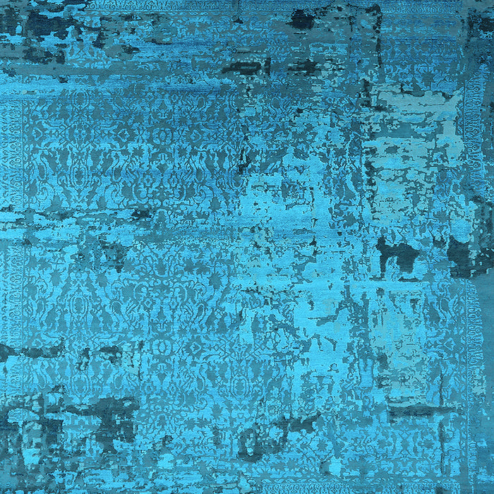 Square Oriental Light Blue Industrial Rug, urb2834lblu