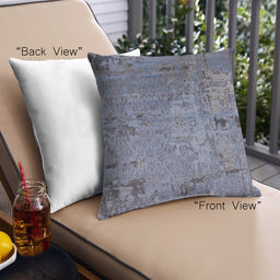 Front View of Mid-Century Modern Urban Square Columbia Blue Throw Pillow, 18 inch by 18 inch, pwurb2834