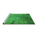 Sideview of Machine Washable Oriental Green Industrial Area Rugs, wshurb2834grn