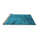 Sideview of Machine Washable Oriental Light Blue Industrial Rug, wshurb2834lblu