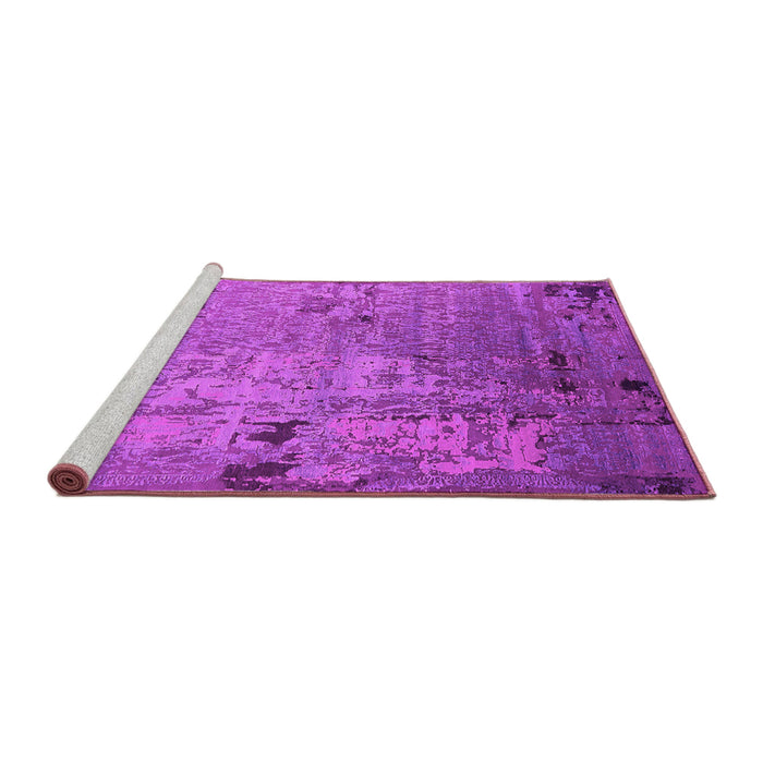 Sideview of Machine Washable Oriental Pink Industrial Rug, wshurb2834pnk