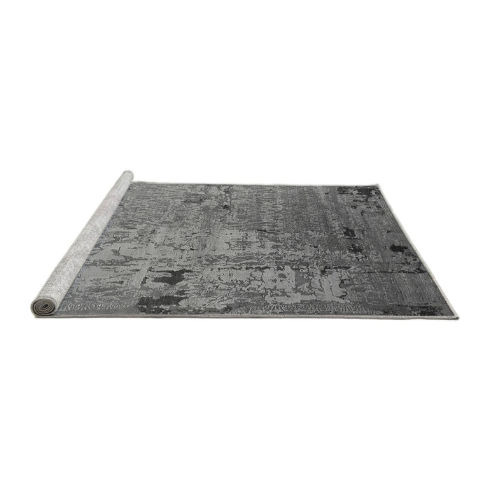 Sideview of Machine Washable Oriental Gray Industrial Rug, wshurb2834gry