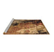 Sideview of Machine Washable Oriental Brown Industrial Rug, wshurb2835brn