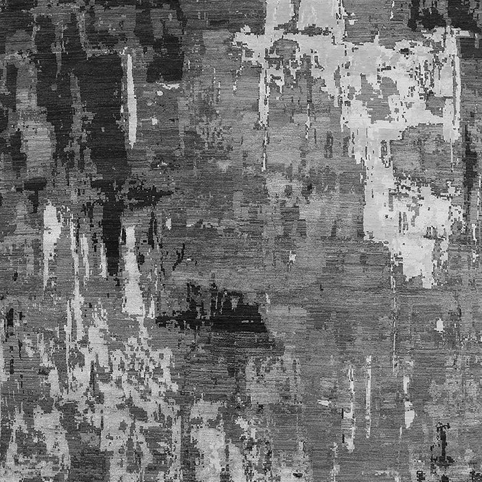 Machine Washable Oriental Gray Industrial Rug, wshurb2835gry