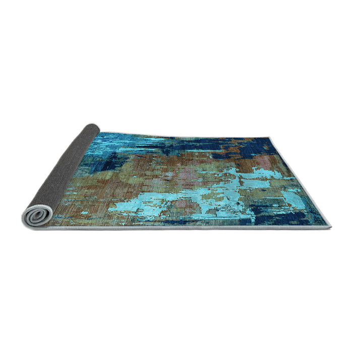 Sideview of Oriental Light Blue Industrial Rug, urb2835lblu