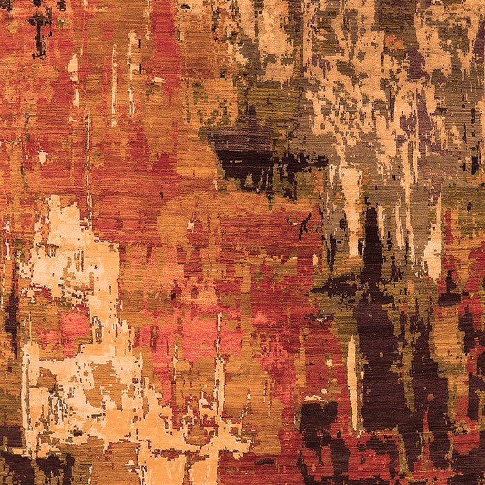 Oriental Orange Industrial Rug, urb2835org