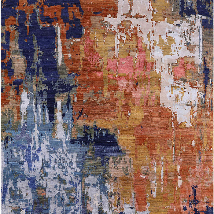 Mid-Century Modern Maroon Purple Oriental Rug, urb2835