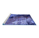 Sideview of Machine Washable Oriental Blue Industrial Rug, wshurb2835blu