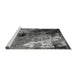 Sideview of Machine Washable Oriental Gray Industrial Rug, wshurb2835gry