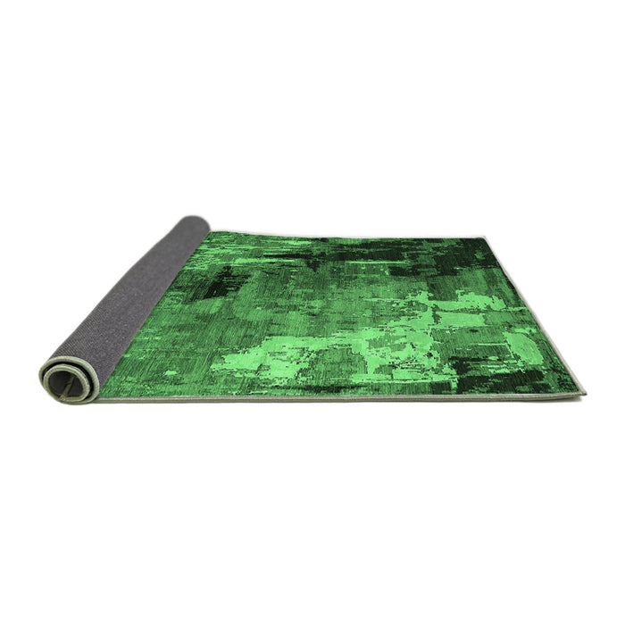 Sideview of Oriental Emerald Green Industrial Rug, urb2835emgrn