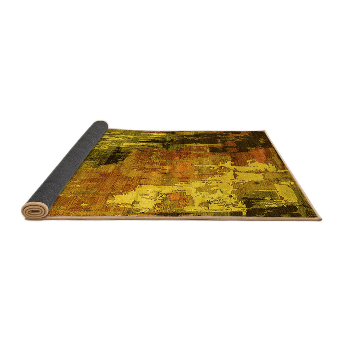 Sideview of Oriental Yellow Industrial Rug, urb2835yw