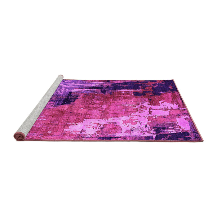 Sideview of Machine Washable Oriental Pink Industrial Rug, wshurb2835pnk