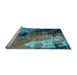 Sideview of Machine Washable Oriental Light Blue Industrial Rug, wshurb2835lblu