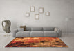 Machine Washable Oriental Orange Industrial Area Rugs in a Living Room, wshurb2835org