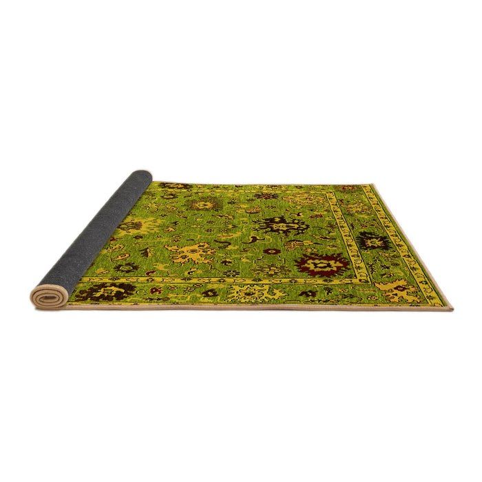 Sideview of Oriental Yellow Industrial Rug, urb2836yw