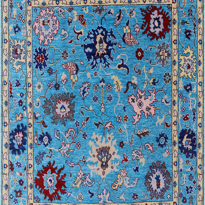 Mid-Century Modern Deep Turquoise Green Oriental Rug, urb2836